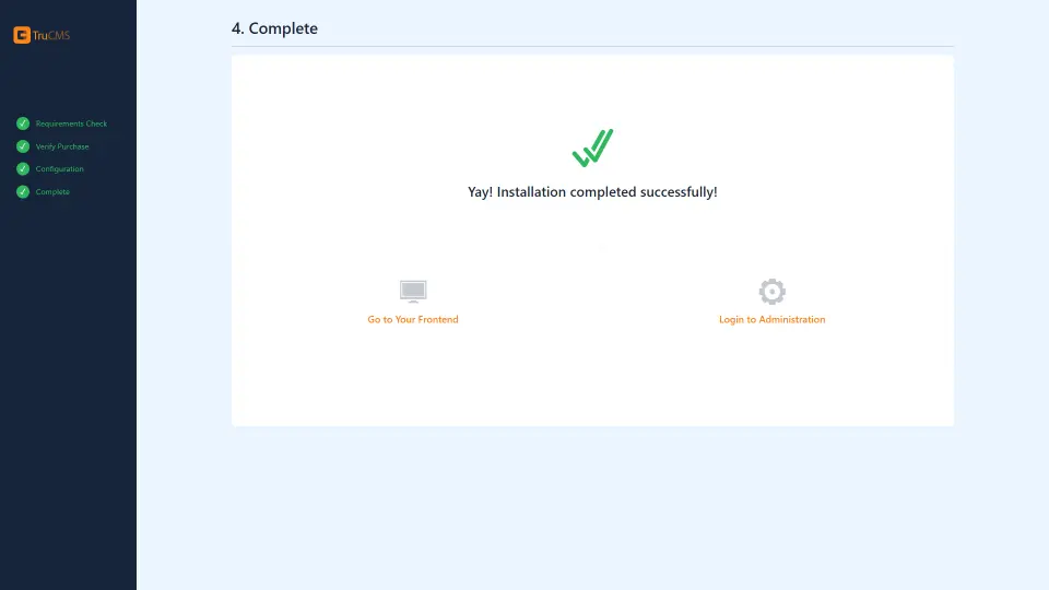 Installer: installation complete
