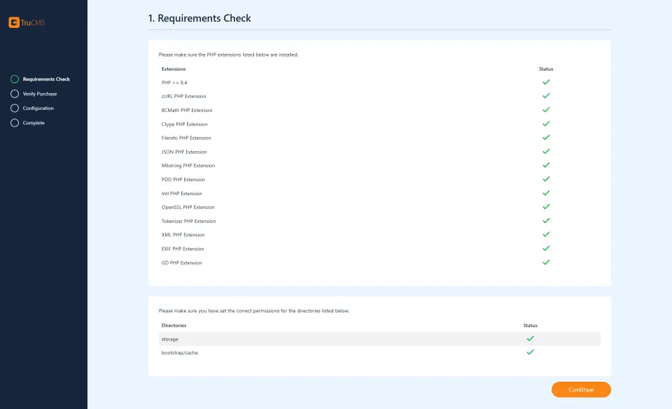 Installer: requirements check