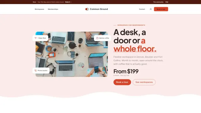 The Common Ground demo home page