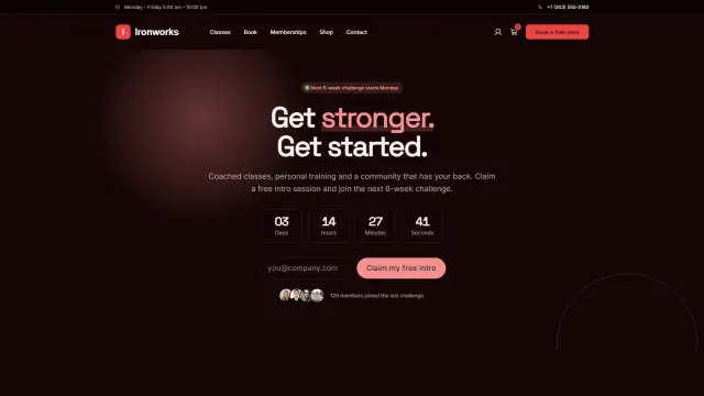 The Ironworks demo home page