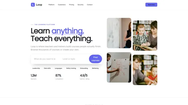 The Loop demo home page