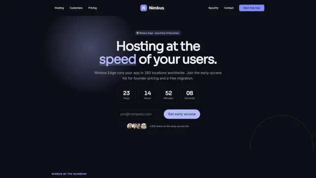 The Nimbus demo home page