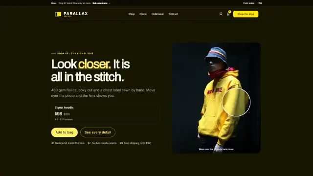 The Parallax Supply demo home page