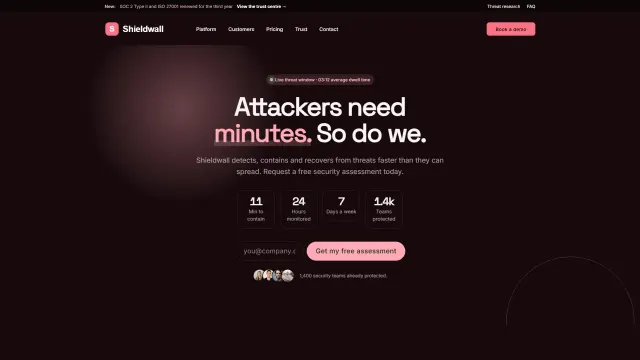 The Shieldwall demo home page