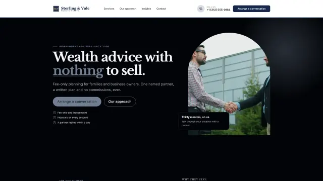 The Sterling & Vale demo home page