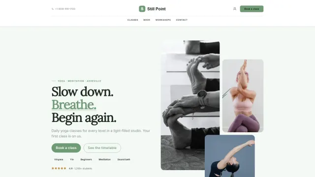 The Still Point demo home page